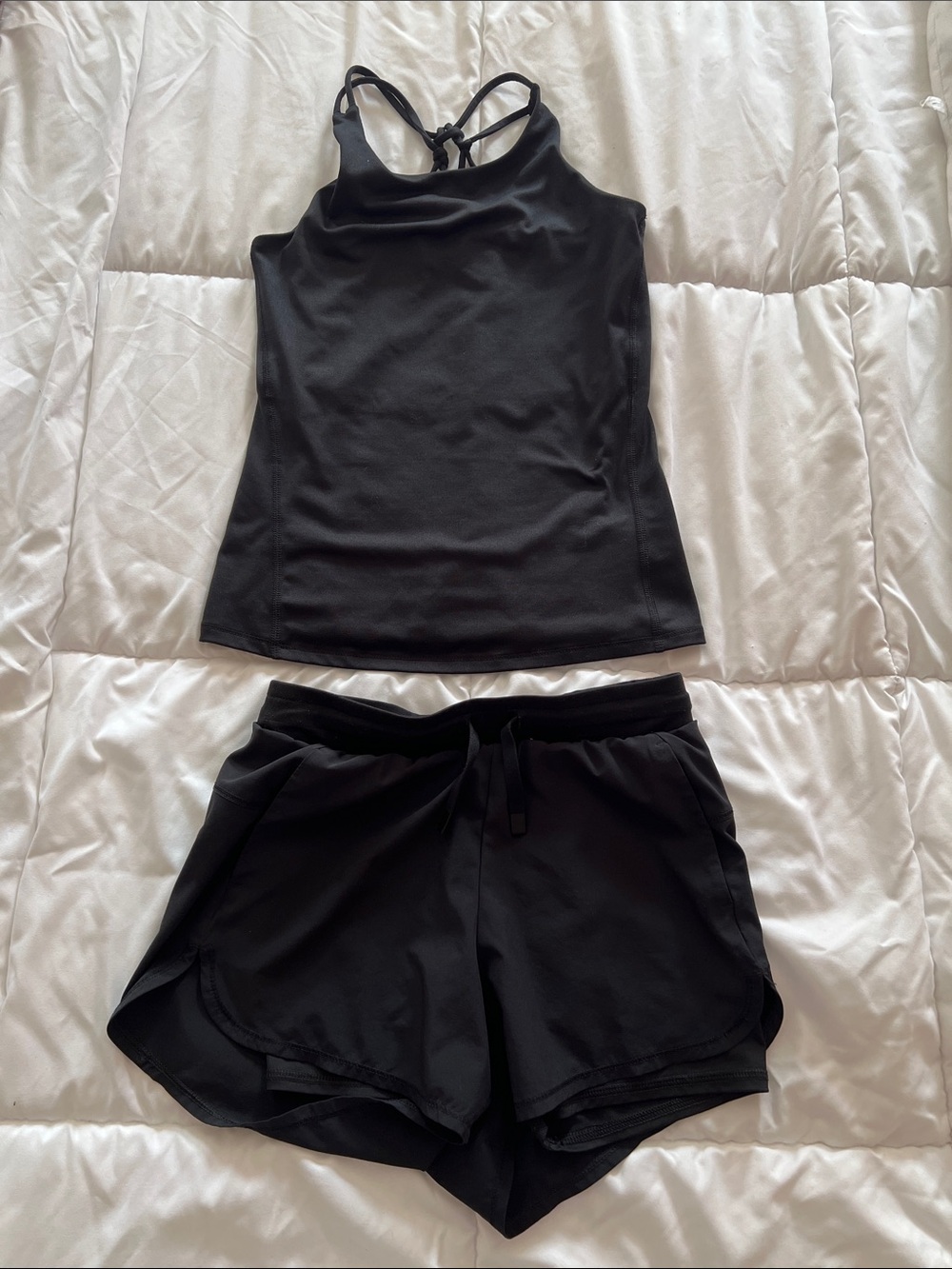 all in motion Black Girls' Active Tank and Shorts Matching Set